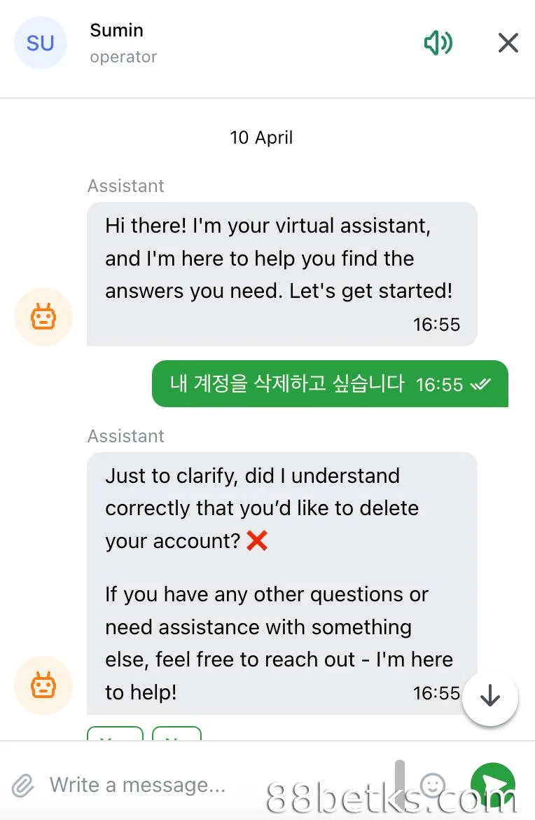 Delete your OK789 account via live chat (Live Chat)